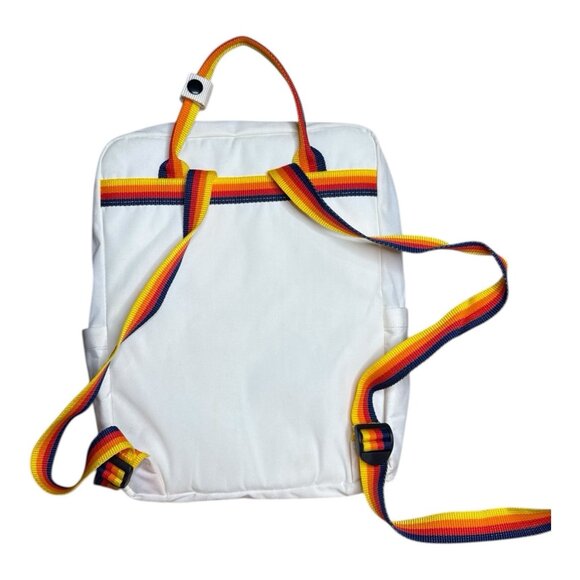 Aldi Gear Backpack 2023 with Laptop Padded Pocket Vintage Retro Red Orange Blue - Picture 8 of 13